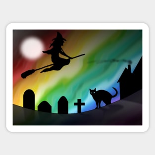 Rainbow Halloween Sticker